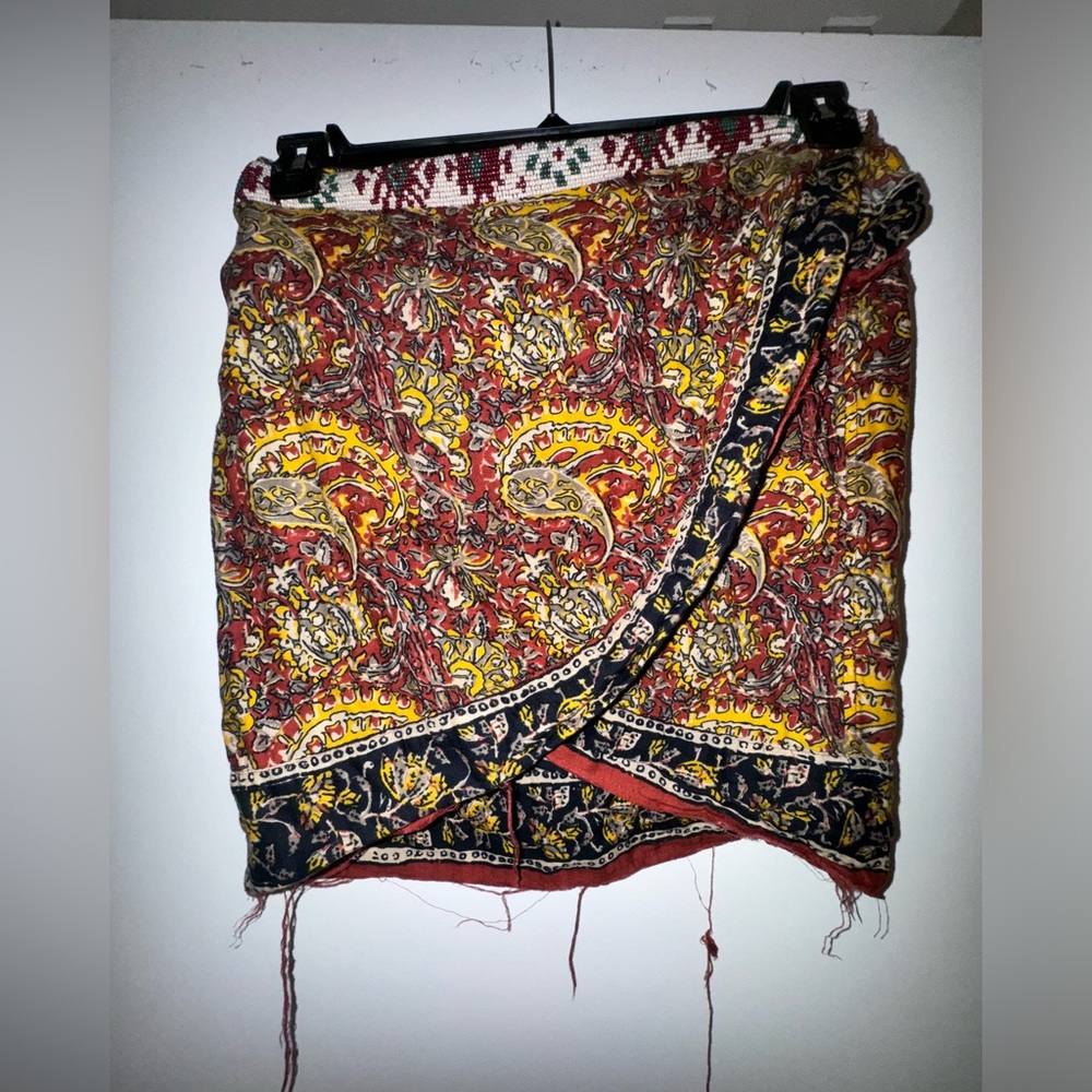 Zara Printed Wrap Mini Skirt